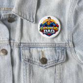 Superheld Papa Ronde Button 5,7 Cm (In situ)