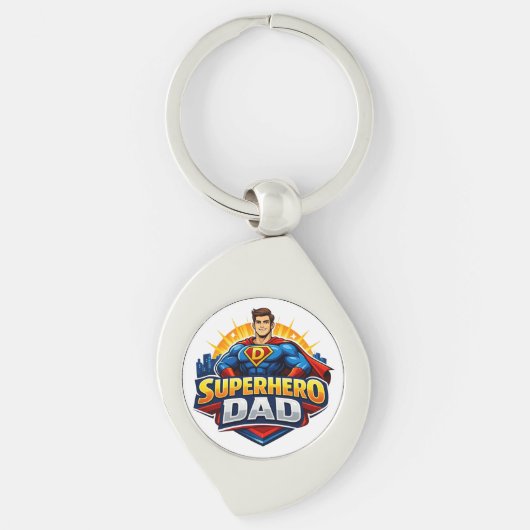 Superheld Papa Sleutelhanger (Voorkant)