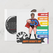 Superheld Papa Vaderdag Kaart (Voorkant / Achterkant)