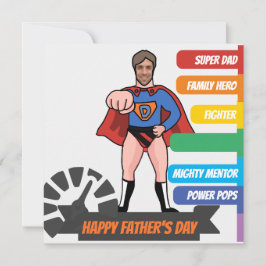 Superheld Papa Vaderdag Kaart