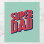 Superheld Papa Wijn Etiket (Enkel label)