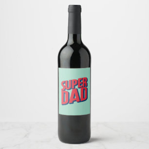 Superheld Papa Wijn Etiket