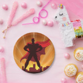 Superheld Paper-Borden Papieren Bordje (Feest)