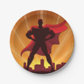 Superheld Paper-Borden Papieren Bordje (Voorkant)
