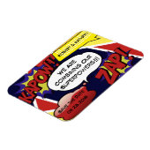 Superheld Parody Save the Date Wedding Magneet (Linkerzijde)