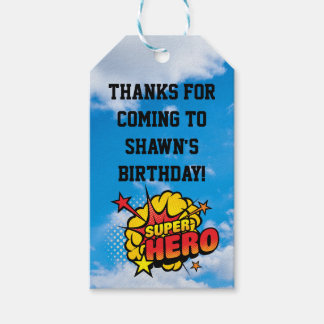 Superheld Party Favor Label Cadeaulabel