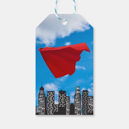 Superheld Party Favor Label Cadeaulabel (Achterkant)