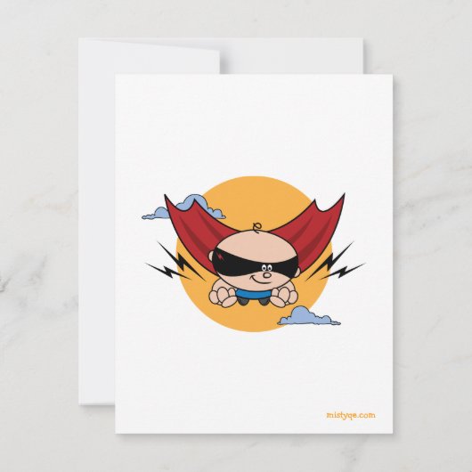 Superheld Party - Hartelijk dank Bedankkaart (Achterkant)