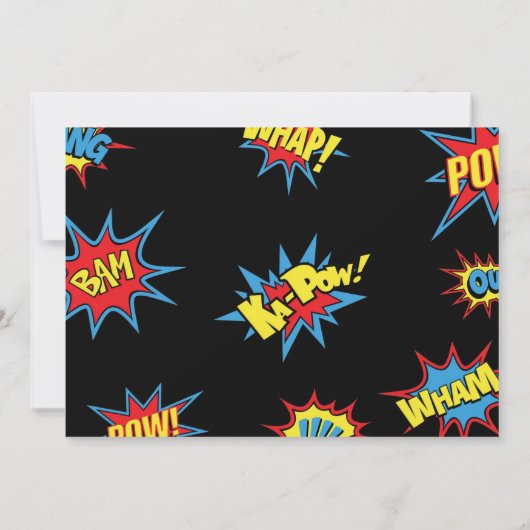 Superheld Party Super Hero Foto Birthday Kaart (Achterkant)