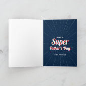 Superheld persoonlijke Vaderdag fotokaart Kaart (Binnen)