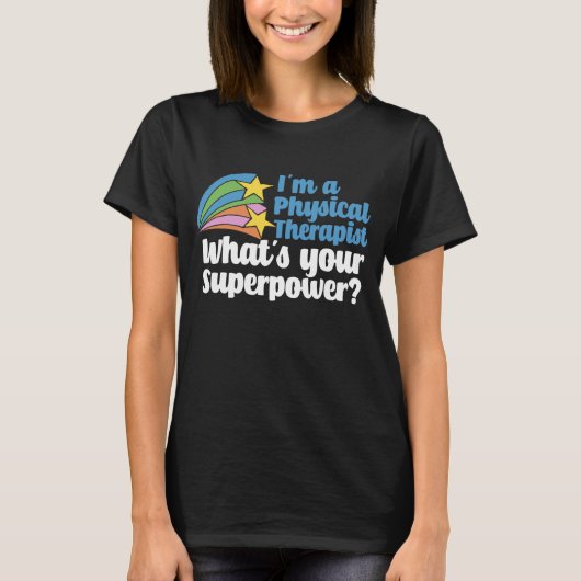 Superheld Physical Therapist Cute PT Star T-shirt (Voorkant)