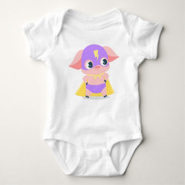 Superheld Pig Baby Sleeper Bodysuit