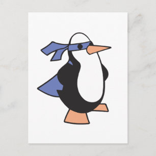 superheld pinguïn briefkaart