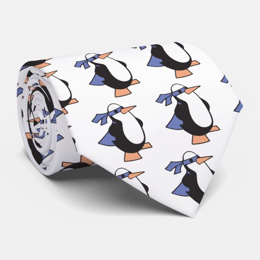 superheld pinguïn stropdas (Opgerold)