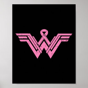Superheld Pink Ribbon Breast Cancer Awareness Mam Poster