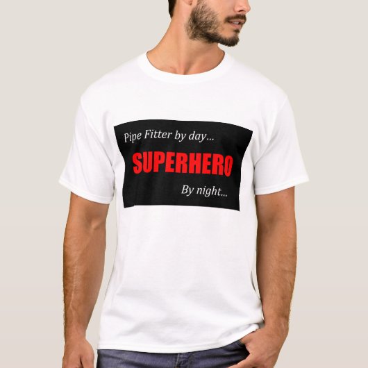 Superheld Pipe Fitter T-shirt (Voorkant)