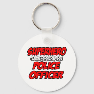 Superheld.. politieagent sleutelhanger