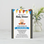 Superheld Polka Dot Bunting Baby shower Kaart (Staand voorkant)