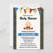 Superheld Polka Dot Bunting Baby shower Kaart (Voorkant)