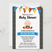 Superheld Polka Dot Bunting Baby shower Kaart (Voorkant)