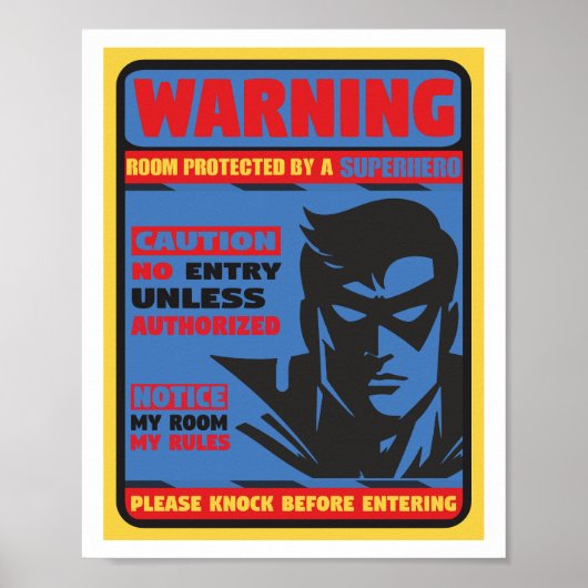 Superheld-Poster Poster (Voorkant)