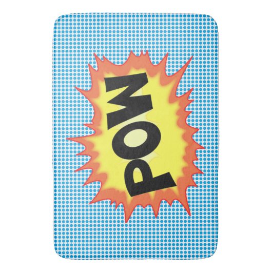 Superheld Pow! Explosiebadmat Badmat (Voorkant Verticaal)