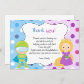Superheld Princess Bedankt voor je briefkaart (Voorkant / Achterkant)