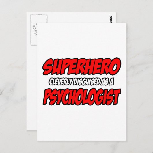 Superheld.. psycholoog briefkaart (Voorkant / Achterkant)