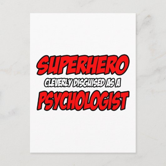 Superheld.. psycholoog briefkaart (Voorkant)