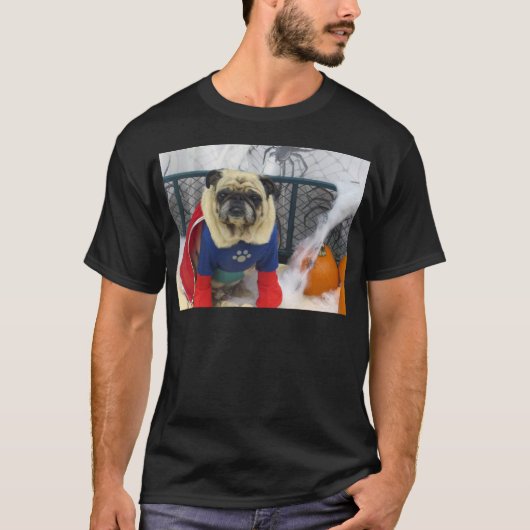 Superheld Pug T-shirt (Voorkant)