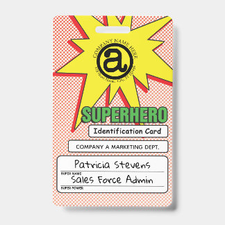 Superheld PVC-ID-badge Badge