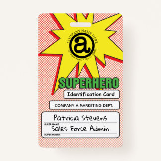 Superheld PVC-ID-badge Badge