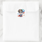 Superheld Ronde Sticker | Kinderen Verjaardagsfees (Tas)