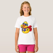 Superheld Rubber Eend Cartoon Held T-shirt (Voorkant volledig)