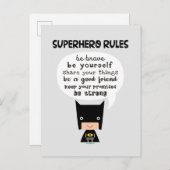 Superheld Rules Briefkaart (Voorkant / Achterkant)