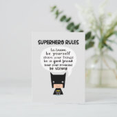 Superheld Rules Briefkaart (Staand voorkant)