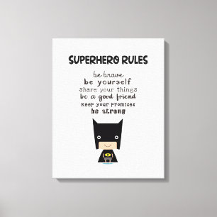Superheld Rules Canvas Afdruk