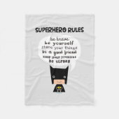 Superheld Rules Fleece Deken (Voorkant)