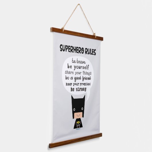 Superheld Rules Hangend Wandkleed (Gebogen)