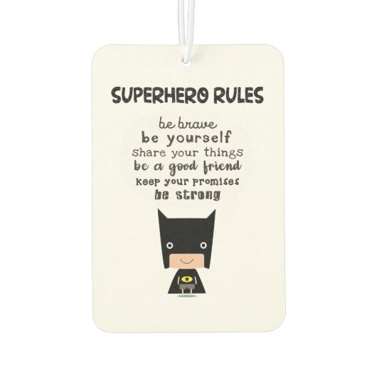Superheld Rules Luchtverfrisser (Achterkant)