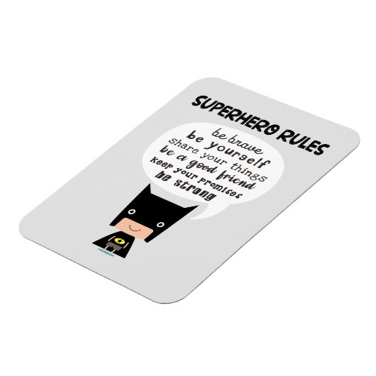 Superheld Rules Magneet (Linkerzijde)