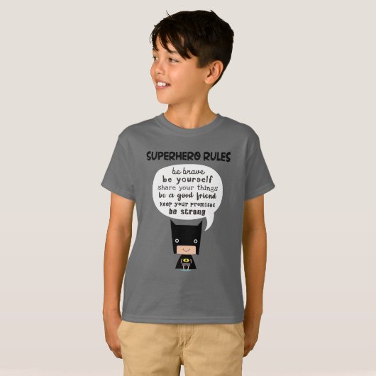 Superheld Rules T-shirt (Voorkant volledig)