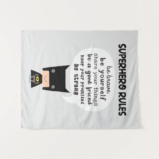 Superheld Rules Wandkleed (Voorkant (horizontaal))