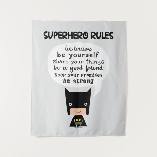 Superheld Rules Wandkleed (Voorkant)