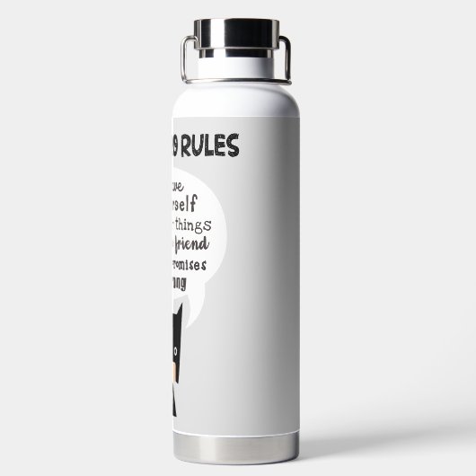 Superheld Rules Waterfles (Achterkant)