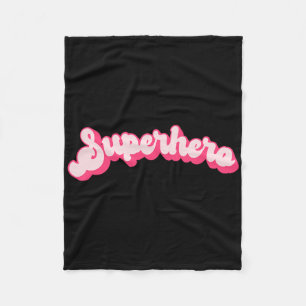 Superheld - Schattig Roze Vintage Retro Halloween Fleece Deken
