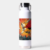 Superheld Shiba � Stripboek Hond Waterfles (Voorkant)