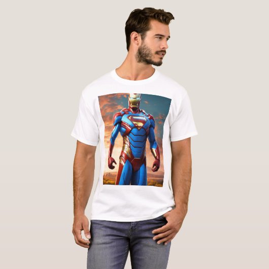 Superheld-shirt T-shirt (Voorkant volledig)