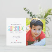 Superheld Sibling Pregnancy Announement Aankondiging (Staand voorkant)