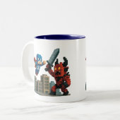 Superheld Skyblade Showdown Tweekleurige Koffiemok (Voorkant links)